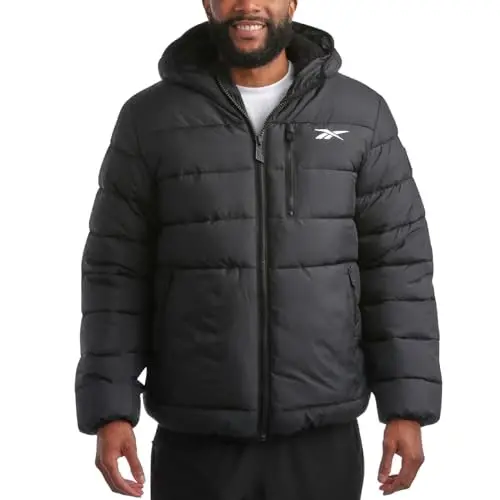 Reebok Mens Winter Jacket - Heavyweight Sherpa Lined Puffer Parka Mens Winter Coat - Insulated Quilted Ski Jacket for Men - 1