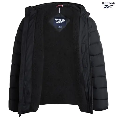 Reebok Mens Winter Jacket - Heavyweight Sherpa Lined Puffer Parka Mens Winter Coat - Insulated Quilted Ski Jacket for Men - 4