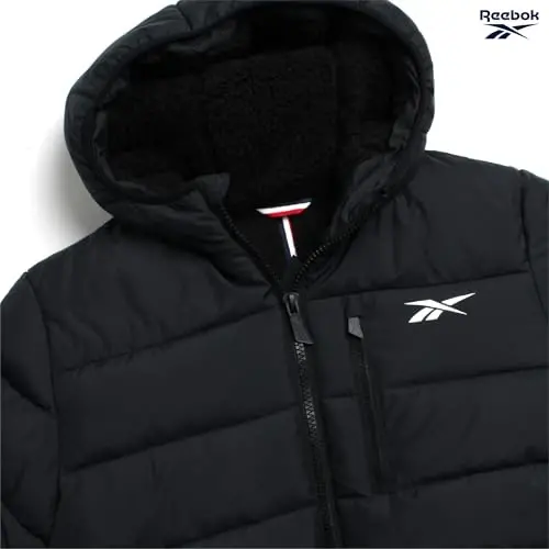 Reebok Mens Winter Jacket - Heavyweight Sherpa Lined Puffer Parka Mens Winter Coat - Insulated Quilted Ski Jacket for Men - 5