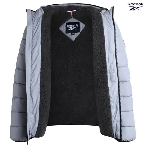 Reebok Mens Winter Jacket - Heavyweight Sherpa Lined Puffer Parka Mens Winter Coat - Insulated Quilted Ski Jacket for Men - 4