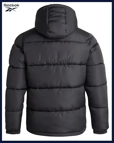 Reebok Mens Winter Jacket - Heavyweight Insulated Mens Winter Coat - Wind Water Resistant Quilted Puffer Jackets for Men - 6