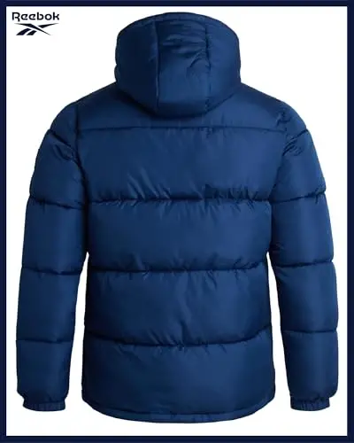 Reebok Mens Winter Jacket - Heavyweight Insulated Mens Winter Coat - Wind Water Resistant Quilted Puffer Jackets for Men - 6