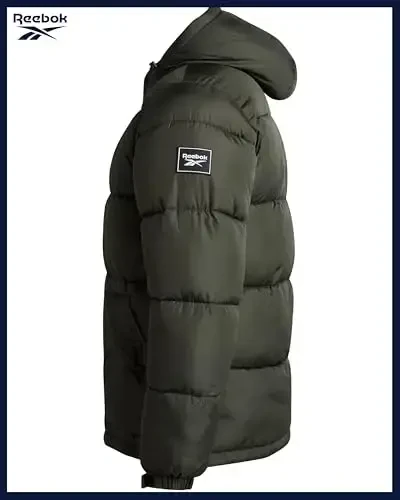Reebok Mens Winter Jacket - Heavyweight Insulated Mens Winter Coat - Wind Water Resistant Quilted Puffer Jackets for Men - 3