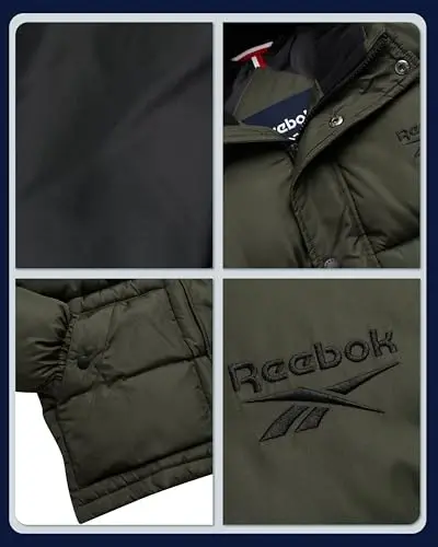 Reebok Mens Winter Jacket - Heavyweight Insulated Mens Winter Coat - Wind Water Resistant Quilted Puffer Jackets for Men - 2