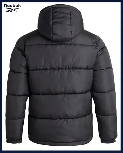Reebok Mens Winter Jacket - Heavyweight Insulated Mens Winter Coat - Wind Water Resistant Quilted Puffer Jackets for Men - 6