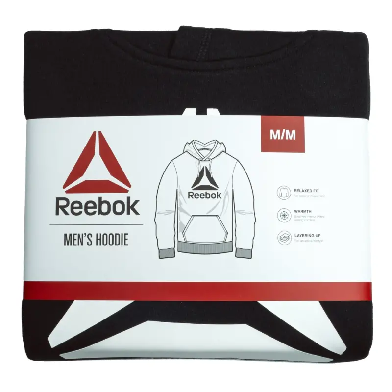Reebok Men's and Big Men's Big Logo Fleece Hoodie Sweatshirt, Sizes XS-5XL- - 2