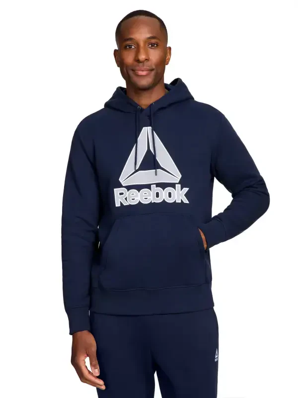 Reebok Men's and Big Men's Big Logo Fleece Hoodie Sweatshirt, Sizes XS-5XL- - 5