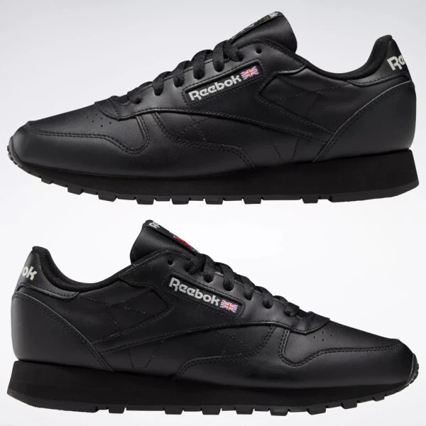 Reebok Footwear Unisex' Classic Leather Reebok Classics Ftw Men Black , 13 M US - 7