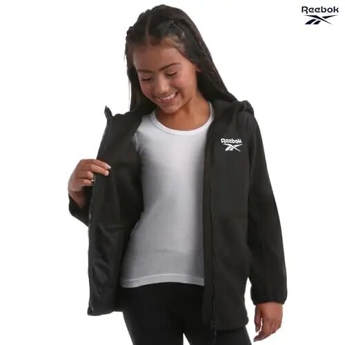 Reebok Girls Fleece Jacket - Weather-Resistant Lightweight Zip-Up Jacket | Soft Brushed Lining Feels Cozy Against Skin, Easy Full Closure, Breathable Layer for School, Play and Cool Outings - Reebok (1)