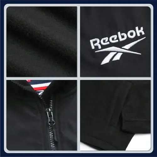 Reebok Girls Fleece Jacket - Weather-Resistant Lightweight Zip-Up Jacket | Soft Brushed Lining Feels Cozy Against Skin, Easy Full Closure, Breathable Layer for School, Play and Cool Outings - 4