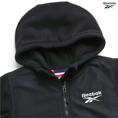 Reebok Girls Fleece Jacket - Weather-Resistant Lightweight Zip-Up Jacket | Soft Brushed Lining Feels Cozy Against Skin, Easy Full Closure, Breathable Layer for School, Play and Cool Outings - 5