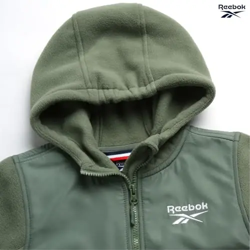 Reebok Girls Fleece Jacket - Weather-Resistant Lightweight Zip-Up Jacket | Soft Brushed Lining Feels Cozy Against Skin, Easy Full Closure, Breathable Layer for School, Play and Cool Outings - 5