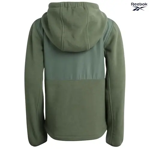 Reebok Girls Fleece Jacket - Weather-Resistant Lightweight Zip-Up Jacket | Soft Brushed Lining Feels Cozy Against Skin, Easy Full Closure, Breathable Layer for School, Play and Cool Outings - 6