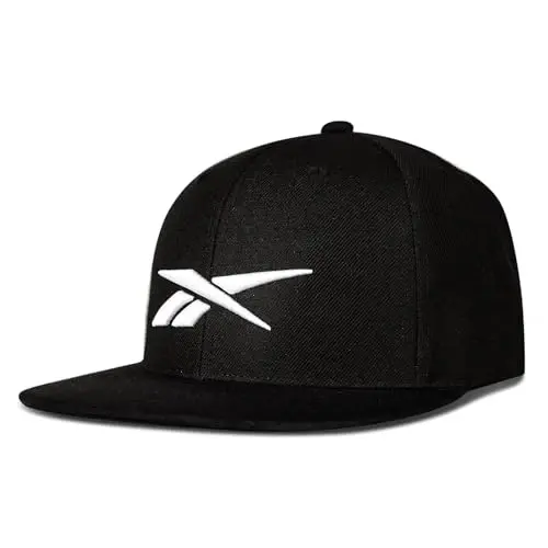 Reebok Identity Vector Hat, Adjustable Snapback Closure, Flat Brim, Heavyweight Acrylic Cap - 4