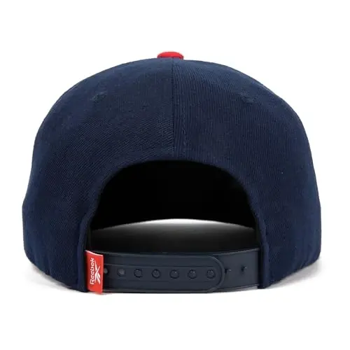 Reebok Identity Vector Hat, Adjustable Snapback Closure, Flat Brim, Heavyweight Acrylic Cap - 4