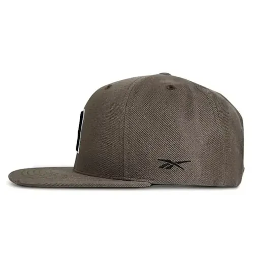 Reebok Identity Vector Hat, Adjustable Snapback Closure, Flat Brim, Heavyweight Acrylic Cap - 2