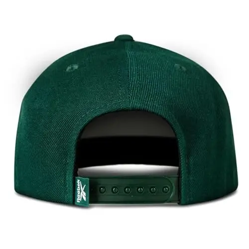 Reebok Identity Vector Hat, Adjustable Snapback Closure, Flat Brim, Heavyweight Acrylic Cap - 3
