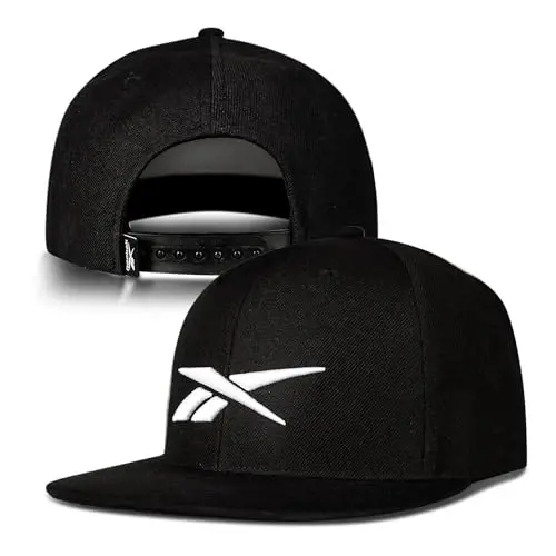 Reebok Identity Vector Hat, Adjustable Snapback Closure, Flat Brim, Heavyweight Acrylic Cap - 5