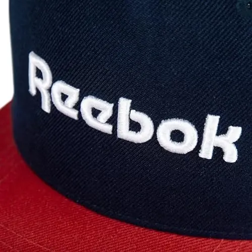 Reebok Identity Vector Hat, Adjustable Snapback Closure, Flat Brim, Heavyweight Acrylic Cap - 3