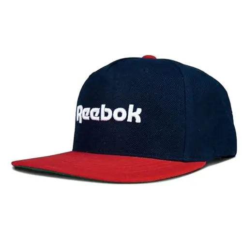 Reebok Identity Vector Hat, Adjustable Snapback Closure, Flat Brim, Heavyweight Acrylic Cap - 5