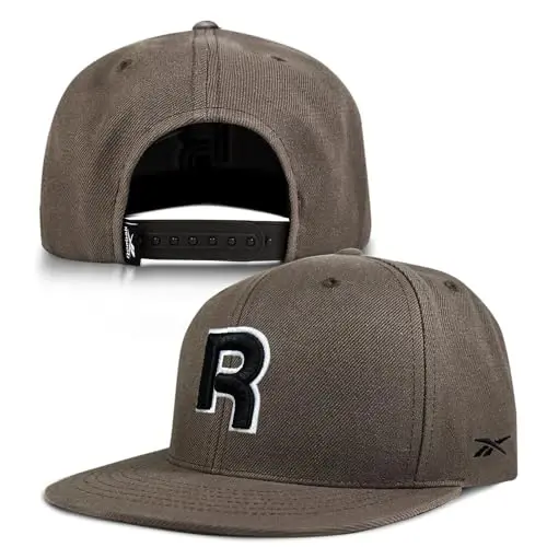 Reebok Identity Vector Hat, Adjustable Snapback Closure, Flat Brim, Heavyweight Acrylic Cap - 5