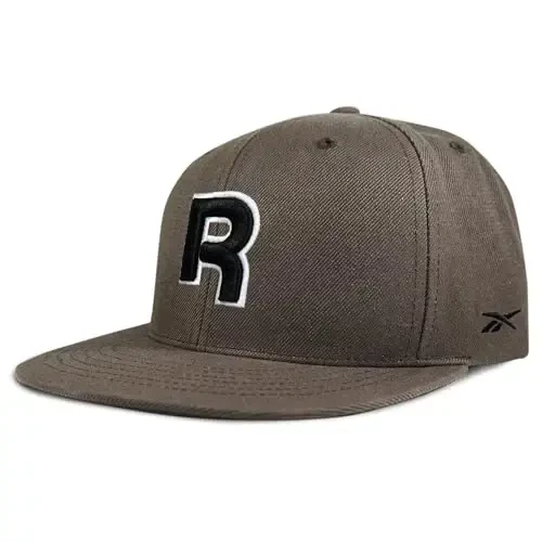 Reebok Identity Vector Hat, Adjustable Snapback Closure, Flat Brim, Heavyweight Acrylic Cap - 4