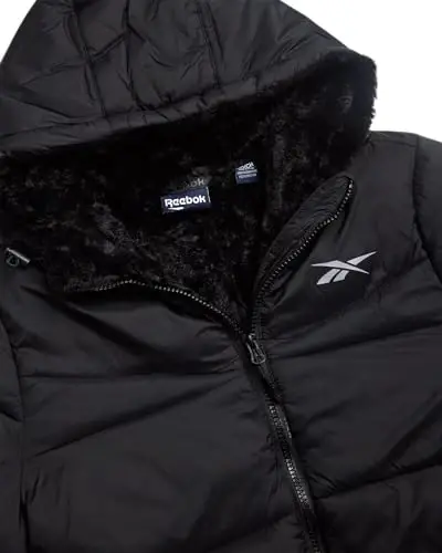 Reebok Womens Puffer Jacket - Heavyweight Quilted Parka Winter Coat - Fully Faux Fur Lined Ski Jacket for Women - 3
