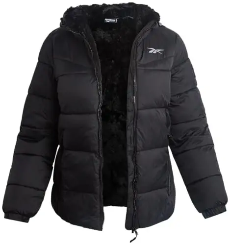 Reebok Womens Winter Jacket - Heavyweight Quilted Puffer Parka Winter Coats - Sherpa Lined Warm Ski Jacket for Women (S-XL) - 2