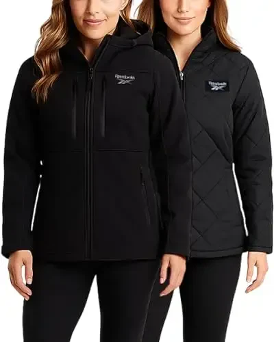Reebok Womens Ski Jacket - Insulated 3 in 1 Inner Puffer Jacket - Wind and Water Resistant Outerwear Winter Coats for Women - 6