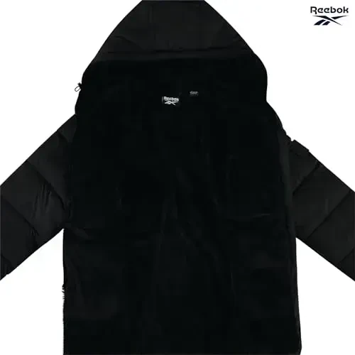 Reebok Womens Puffer Jacket - Heavyweight Quilted Parka Winter Coat - Fully Faux Fur Lined Ski Jacket for Women - 4