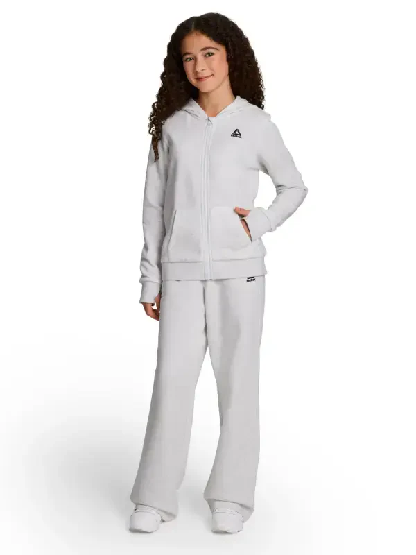Reebok Girl’s Athletic Full-Zip Fleece Hoodie, Sizes 4-18 - 5