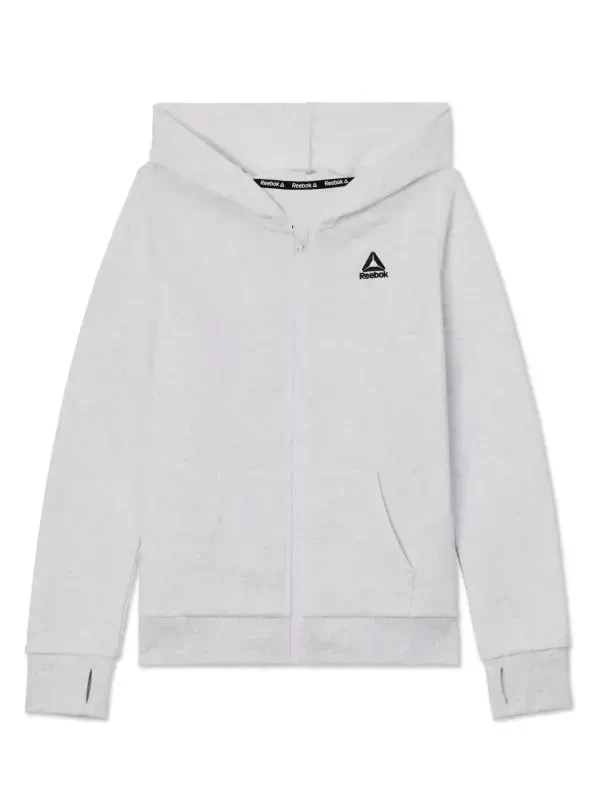 Reebok Girl’s Athletic Full-Zip Fleece Hoodie, Sizes 4-18 - 6