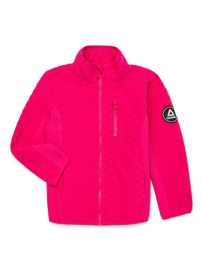 Reebok Girls Fleece Jacket with Embossed Hearts, Sizes XS-XXL - 3