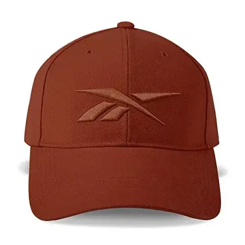 Reebok Vector Baseball Hat | Snapback | Six Panel | Casual | Everyday | Sun Protection | Lightweight | Breathable - Rich Ginger - REEBOK (1)