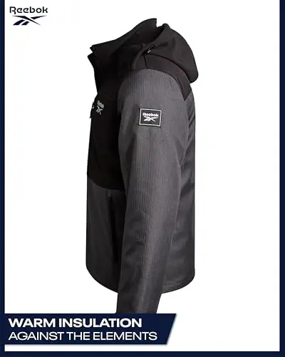 Reebok Mens 3-in-1 Softshell Ski Jacket with Removable Puffer Liner | Weather-Resistant Shell Blocks Wind, Rain and Snow, Zippered Pockets, Versatile from Alpine Trails to City Streets - 4