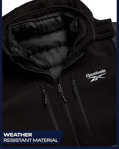 Reebok Mens 3-in-1 Softshell Ski Jacket with Removable Puffer Liner | Weather-Resistant Shell Blocks Wind, Rain and Snow, Zippered Pockets, Versatile from Alpine Trails to City Streets - 5