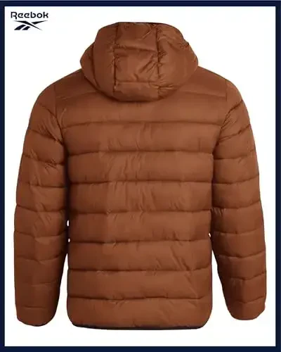 Reebok Men's Jacket – Lightweight Hooded Quilted Puffer Coat – Warm Insulated Winter Jacket for Men (S-4X) - 6