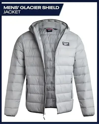 Reebok Men's Jacket – Lightweight Hooded Quilted Puffer Coat – Warm Insulated Winter Jacket for Men (S-4X) - 2