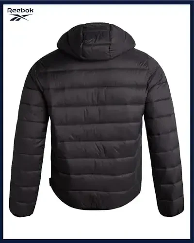 Reebok Men's Jacket – Lightweight Hooded Quilted Puffer Coat – Warm Insulated Winter Jacket for Men (S-4X) - 6