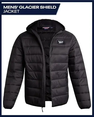 Reebok Men's Jacket – Lightweight Hooded Quilted Puffer Coat – Warm Insulated Winter Jacket for Men (S-4X) - REEBOK (1)