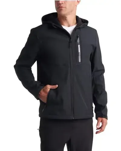 Reebok Men's Jacket - Lightweight Softshell Jacket with Hood – Casual Weather Resistant Coat for Men (S-XXL) - 1