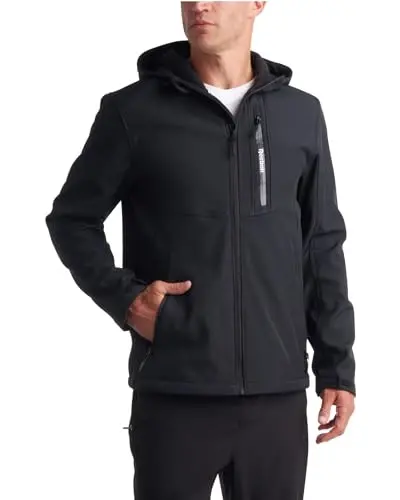 Reebok Men's Jacket - Lightweight Softshell Jacket with Hood – Casual Weather Resistant Coat for Men (S-XXL) - REEBOK