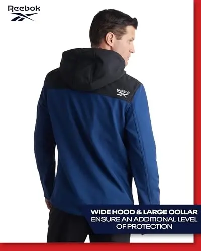 Reebok Men's Jacket - Lightweight Softshell Jacket with Hood – Casual Weather Resistant Coat for Men (S-XXL) - 6
