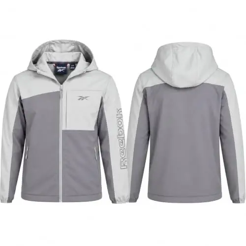 Reebok Mens Lightweight Fleece-Lined Softshell Jacket, Wind Resistant Hood | Wind and Water Resistant Shell for Daily Commutes or Travel, Streamlined Athletic Cut, Protective Collar for Chilly Mornings - 3