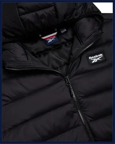 Reebok Mens Puffer Jacket - Lightweight Quilted Glacier Shield Plus Size Puffer Jackets for Men - Insulated Mens Winter Coats - 5