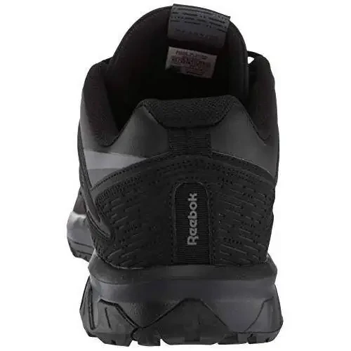 Reebok Mens Ridgerider 5.0 qora, kulrang va qizil rangdagi charm charm poyabzal - 4