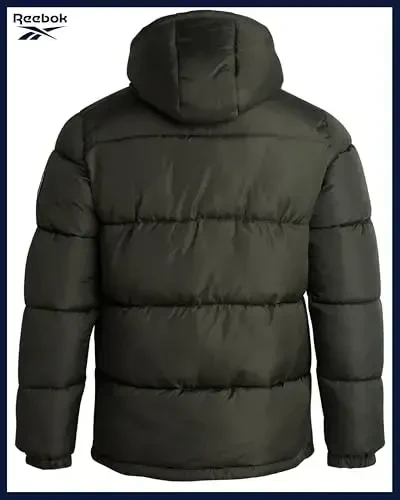 Reebok Mens Winter Jacket - Heavyweight Insulated Mens Winter Coat - Wind Water Resistant Quilted Puffer Jackets for Men - 5