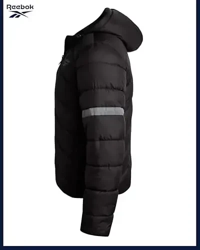 Reebok Men's Winter Jacket - Heavyweight Quilted Puffer Parka Coat - Weather Resistant Ski Jacket for Men (M-XXL) - 5