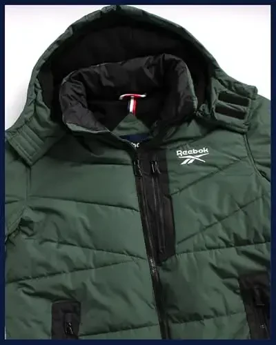 Reebok Mens Winter Jacket - Thick Heavyweight Ski Winter Coat - Warm Insulated Quilted Hooded Puffer Coat for Men - 6