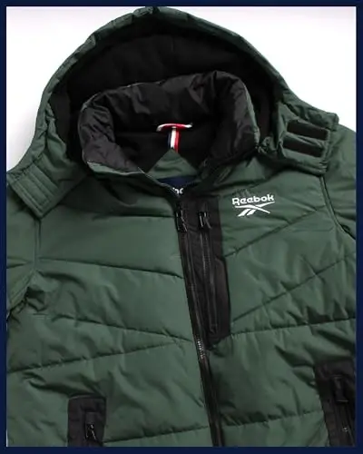 Reebok Mens Winter Jacket - Thick Heavyweight Ski Winter Coat - Warm Insulated Quilted Hooded Puffer Coat for Men - 6